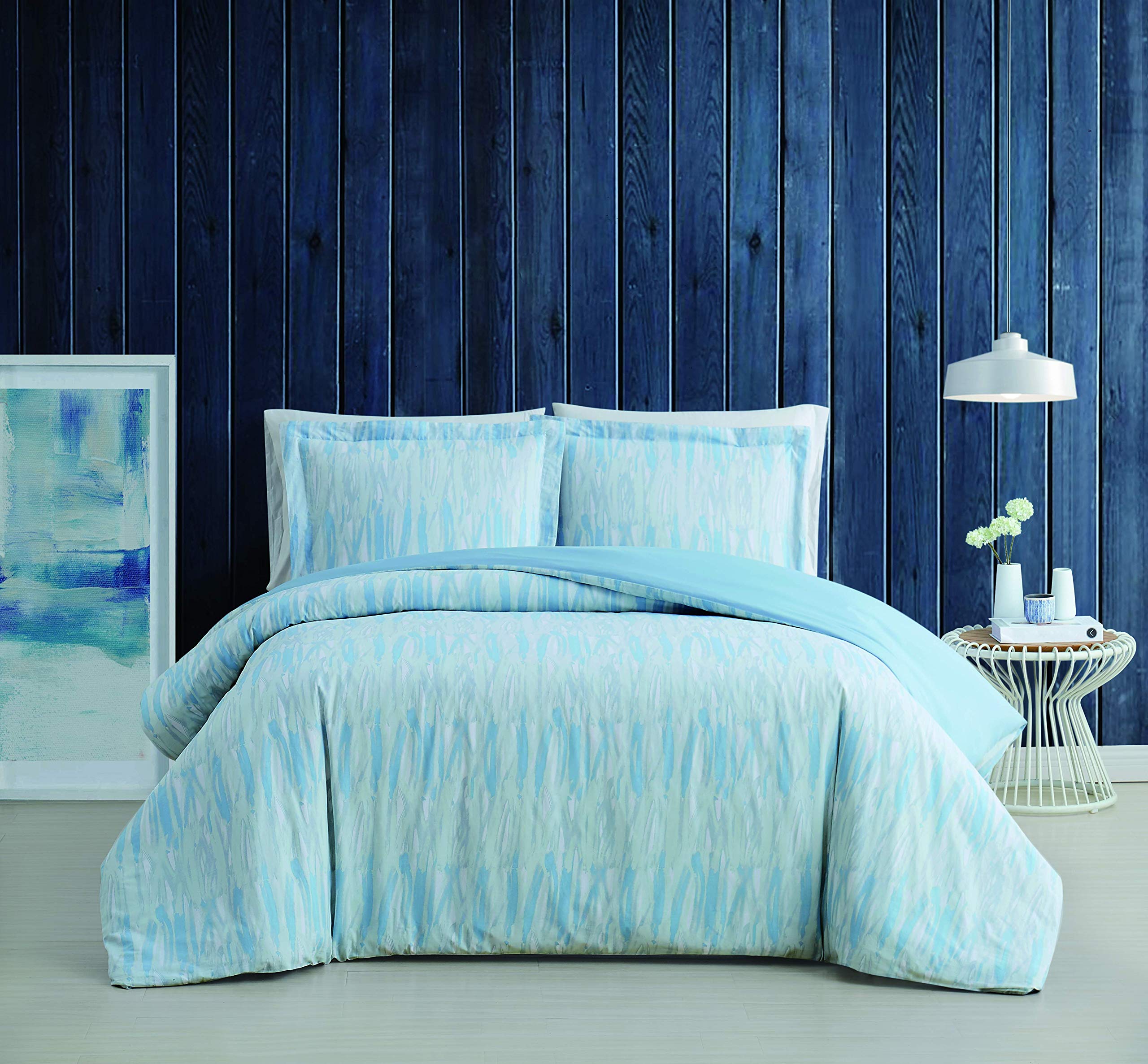 Brooklyn LoomWater Ripple Trevor 3 Piece King Duvet Cover Set (DCS3581KG-1800)