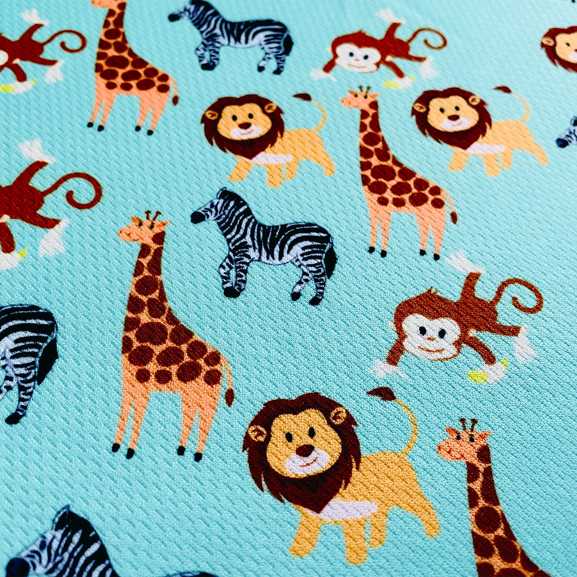 Hundehalstuch, Motiv: Zootiere, kühlendes Material, hochwertige Halstücher für Hunde, ausgefallene Bandana, niedliche Hundehalstücher in zwei Größen (Zootiere, klein (34,9 x 34,9 x 48,3 cm)