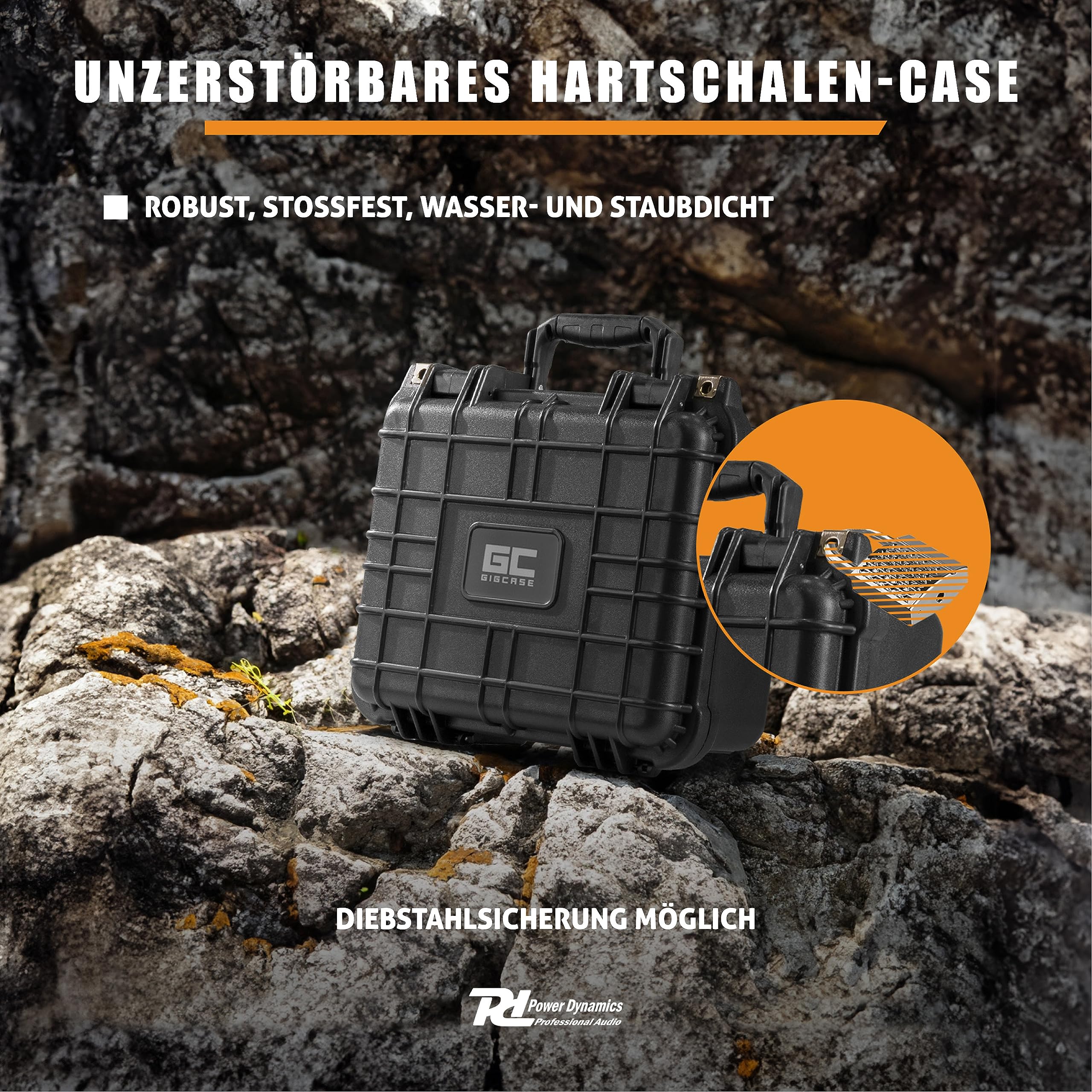 Power Dynamics GIGCase6, Universal Hard Case Kamera Koffer Schaumstoff, DJ Koffer, Foto Koffer, mini Schutzkoffer, DJ Universalkoffer, Wasserdichter Koffer, Transportkoffer mit Schaumstoff