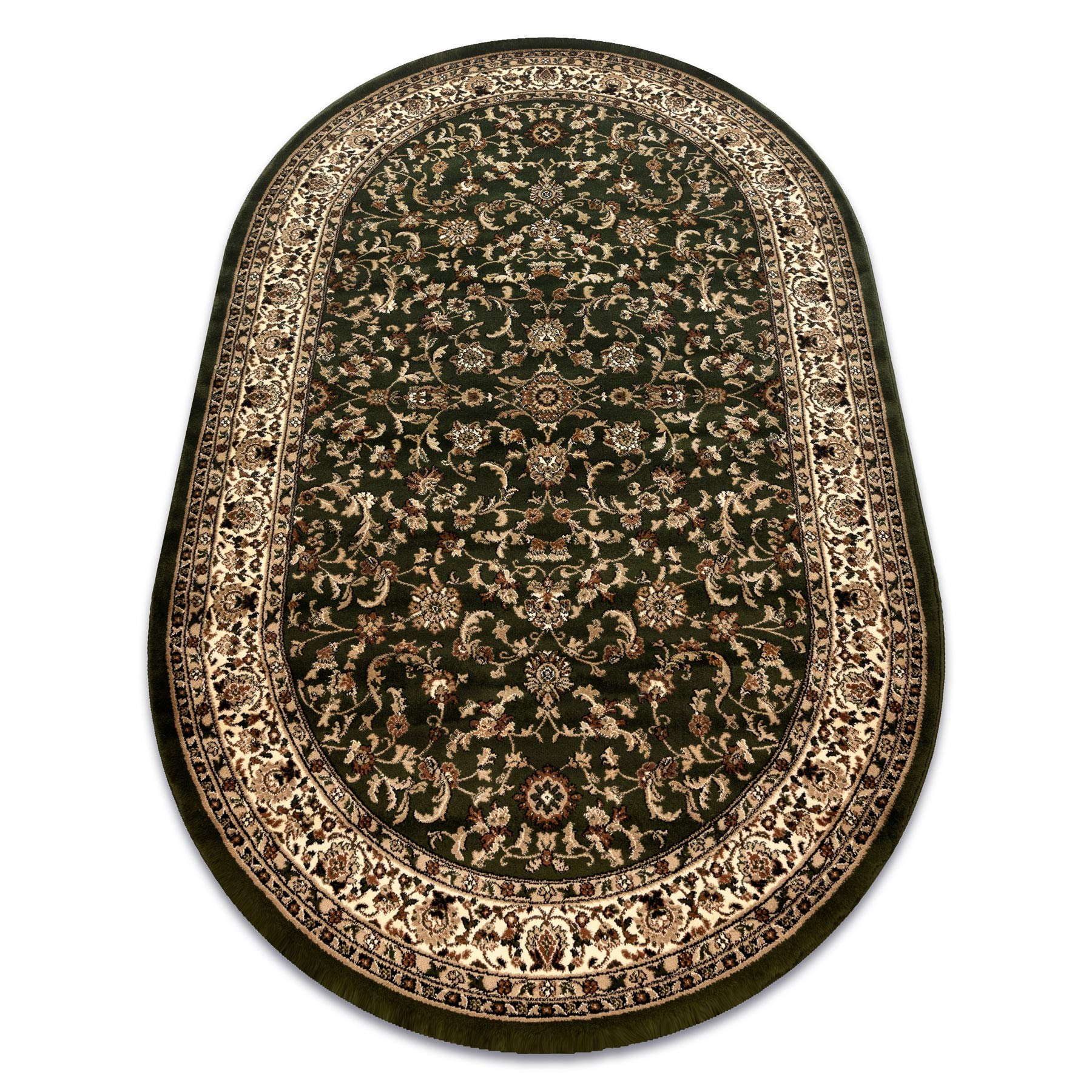 rugsx Tapis Royal Classique, Traditionnel, pour la Chambre, Le Salon, la Chambre à Coucher, de Haute qualité, ADR 1745 Vert, Ovale 200x290 cm