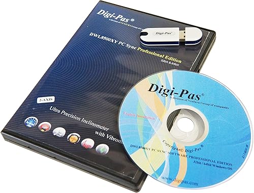 Miniatura 3 de Digi-Pas 2-AXIS ULTRA-Precision Digital Nivel 1-acrsec 0000inM Inclinómetro DWL8500XY  Software PRO trazable por NIST