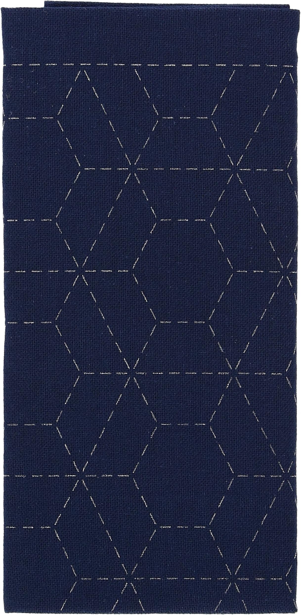 Sashiko Pattern - Arare-kikko 12.25" Sq. 100% Cotton in Navy