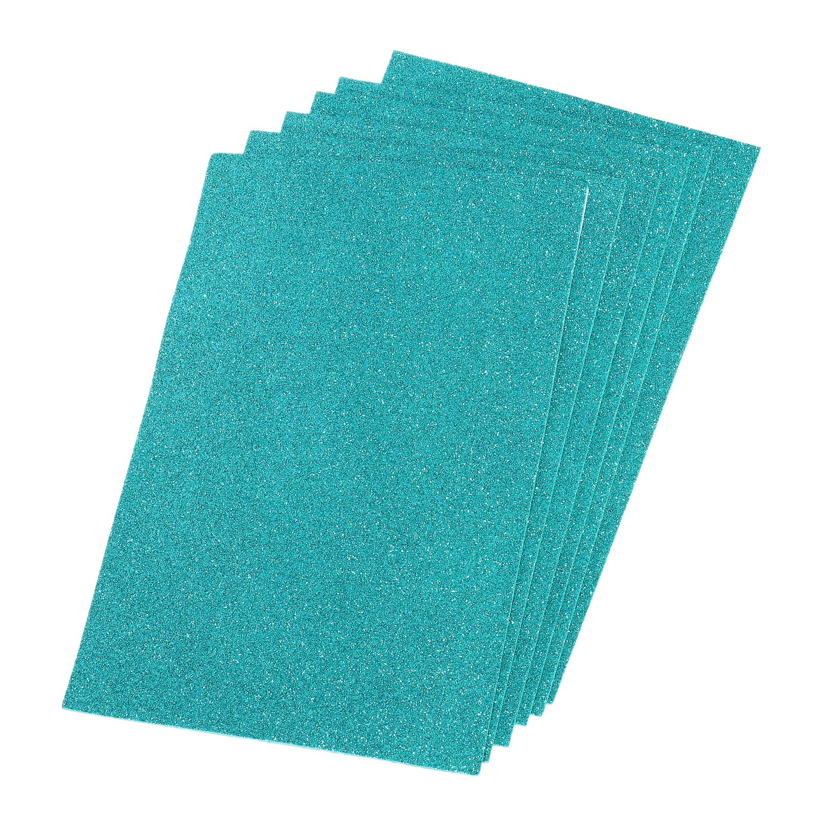 Mousse EVA autoadhésif bleu clair à paillettes papier ligné doux pour découpe facile