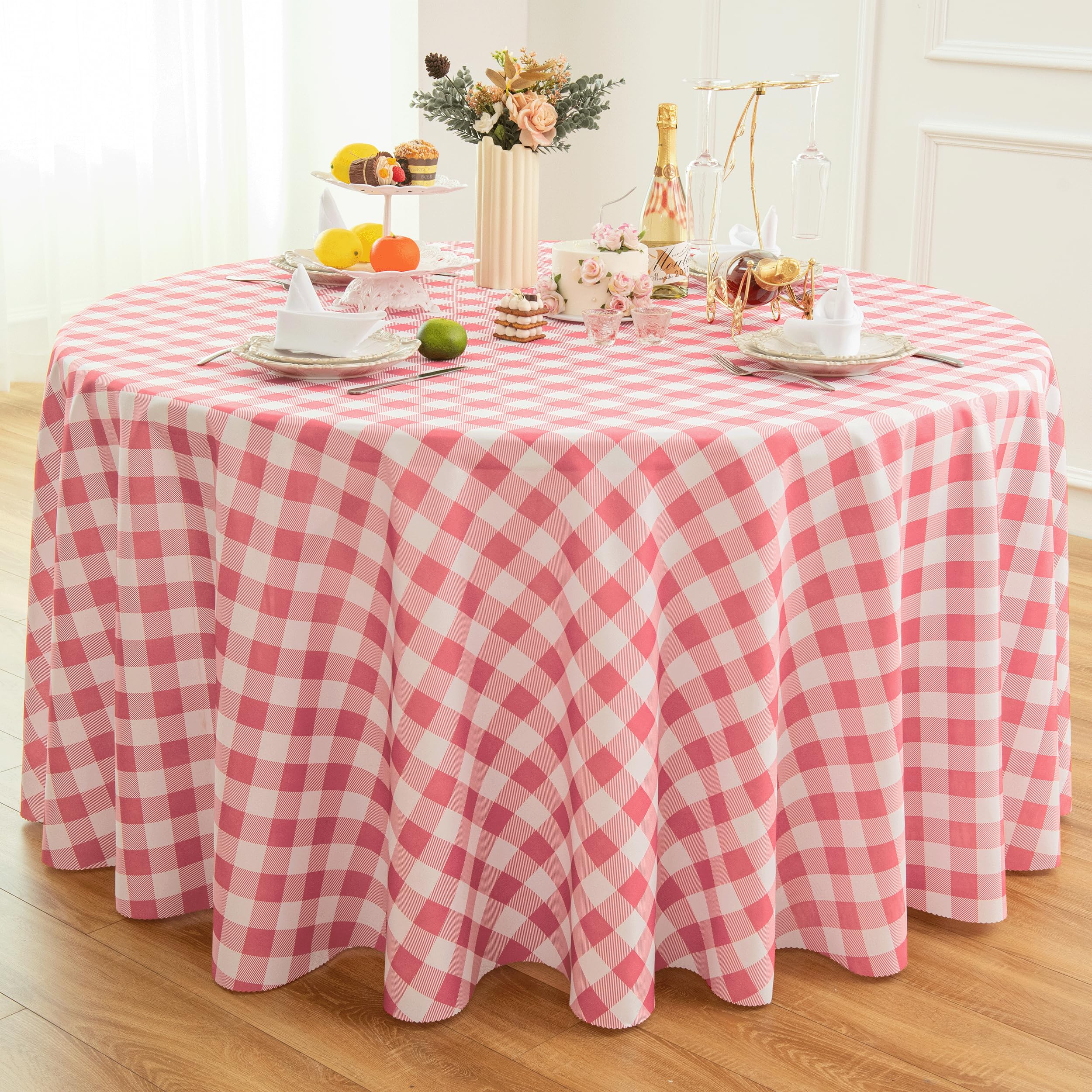 Essifunia Waterproof Plaid Gingham Tablecloth