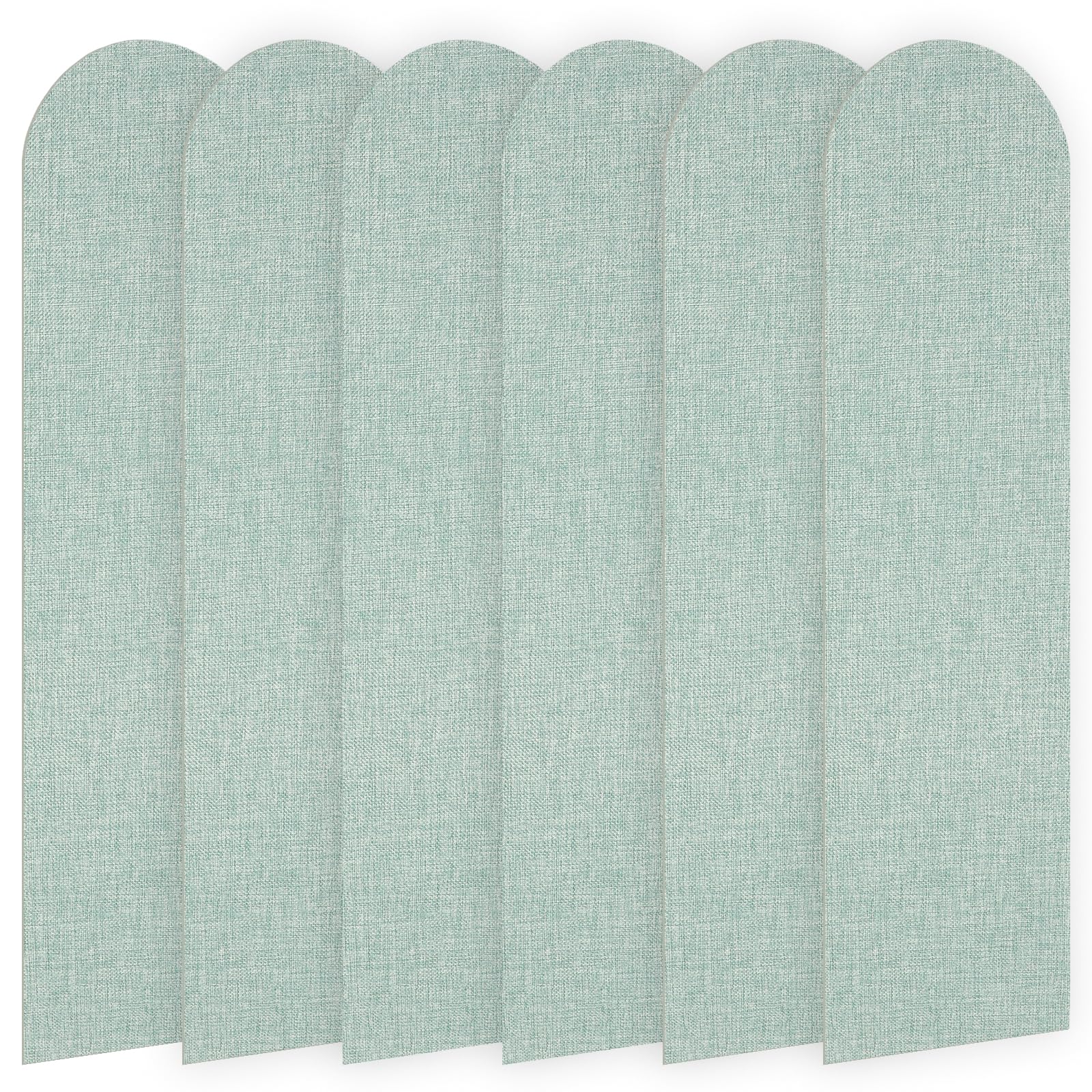 6 pezzi di pannelli murali 3D, 56x15 cm, in schiuma XPE, imbottitura murale autoadesiva, pannello imbottito anticollisione, imbottitura murale per camera da letto, cameretta per bambini (verde)