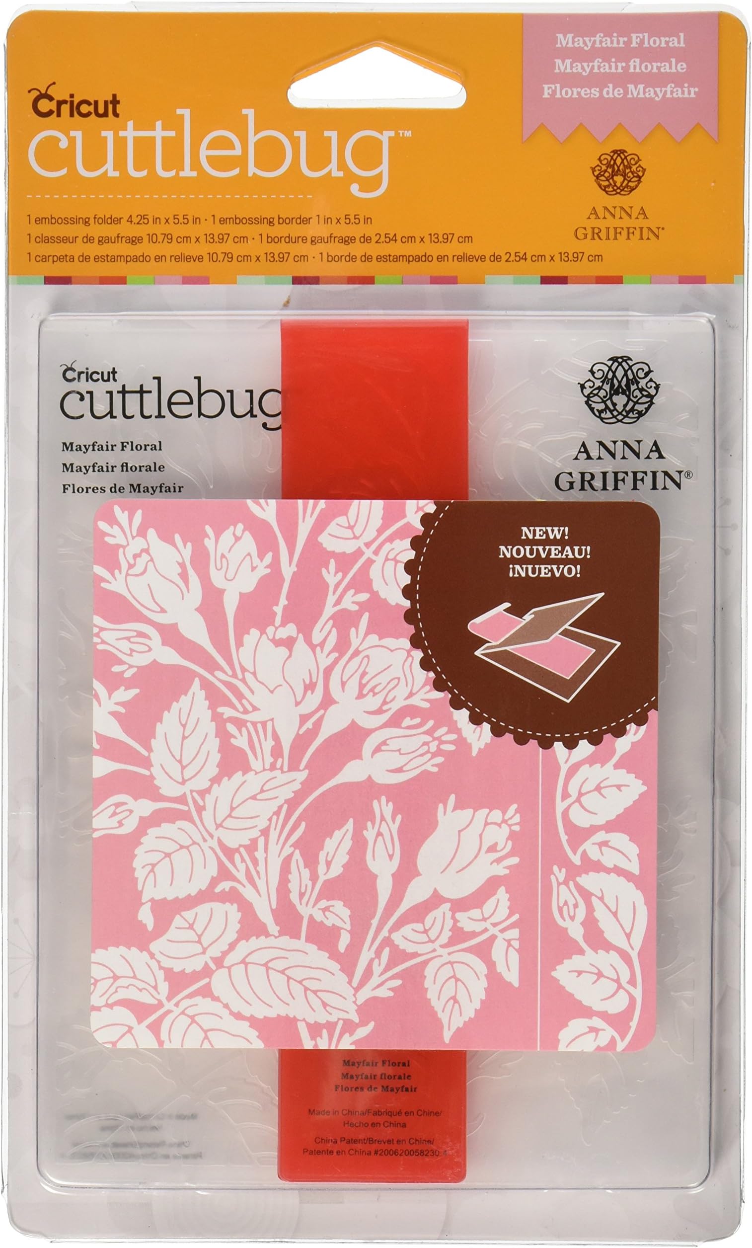 Cuttlebug A2 Embossing Folder/Border Set-Anna Griffin Mayfair Floral