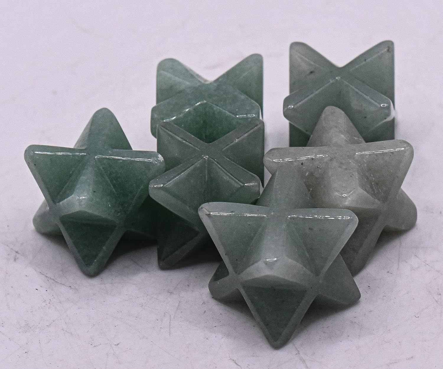 5PCs 29mm Soft Green Aventurine 8 Point Merkaba Stars Polished Natural Gemstone Crystal Mineral Palm Stone Sacred Geometry Stars - China
