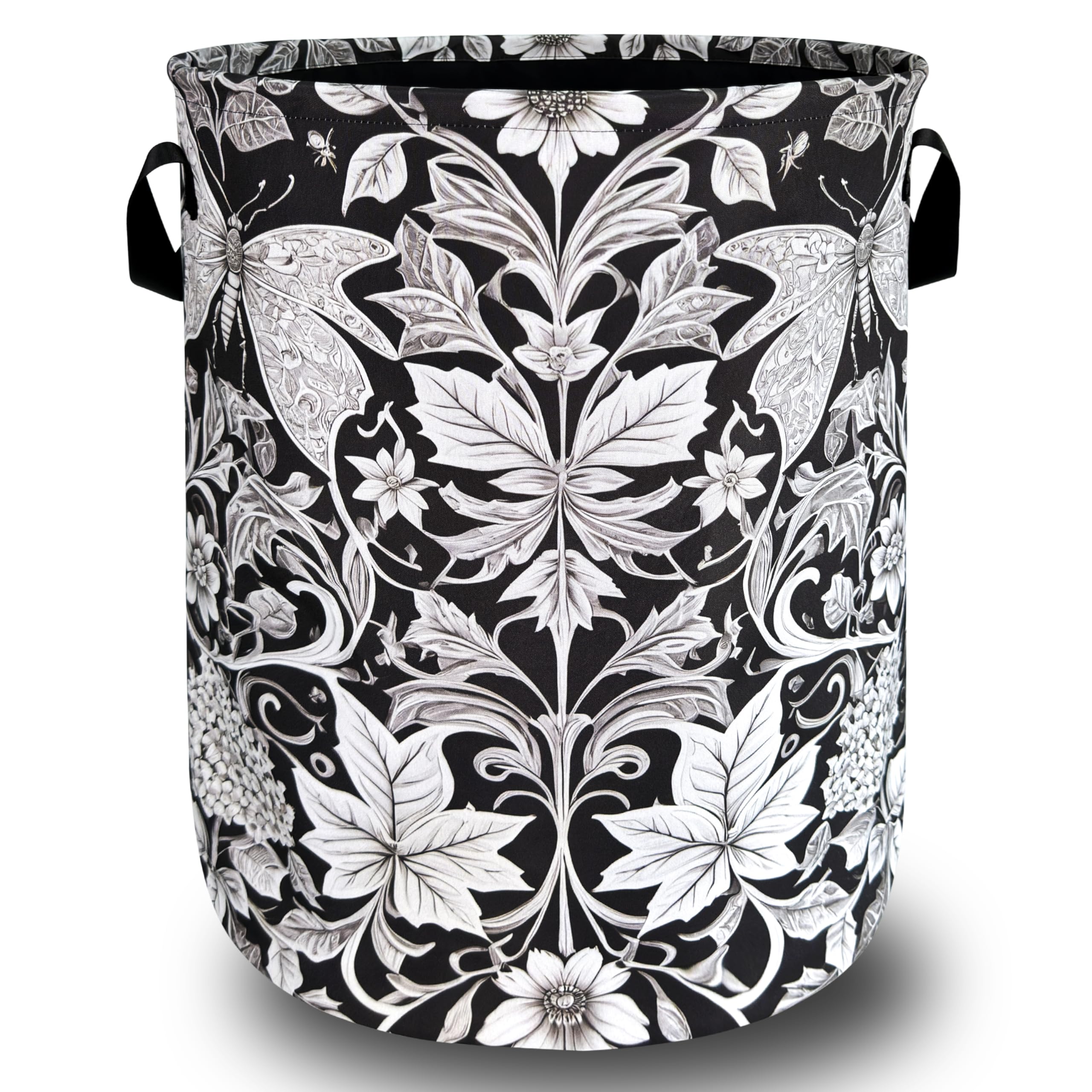 Butterfly Laundry Hamper Oxford Cloth Foldable Basket 18.9x16.5 Inch