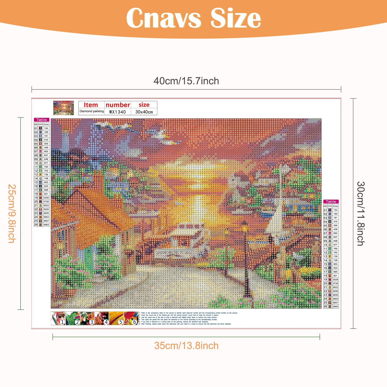 RICUVED Nature Peinture Diamant 5D Complet, Diamond Painting Montagne Diamant Peinture Point, Kit De Peinture Diamantée Paysage DIY Pour Adulte, Décoration Murale Decor 30x40cm