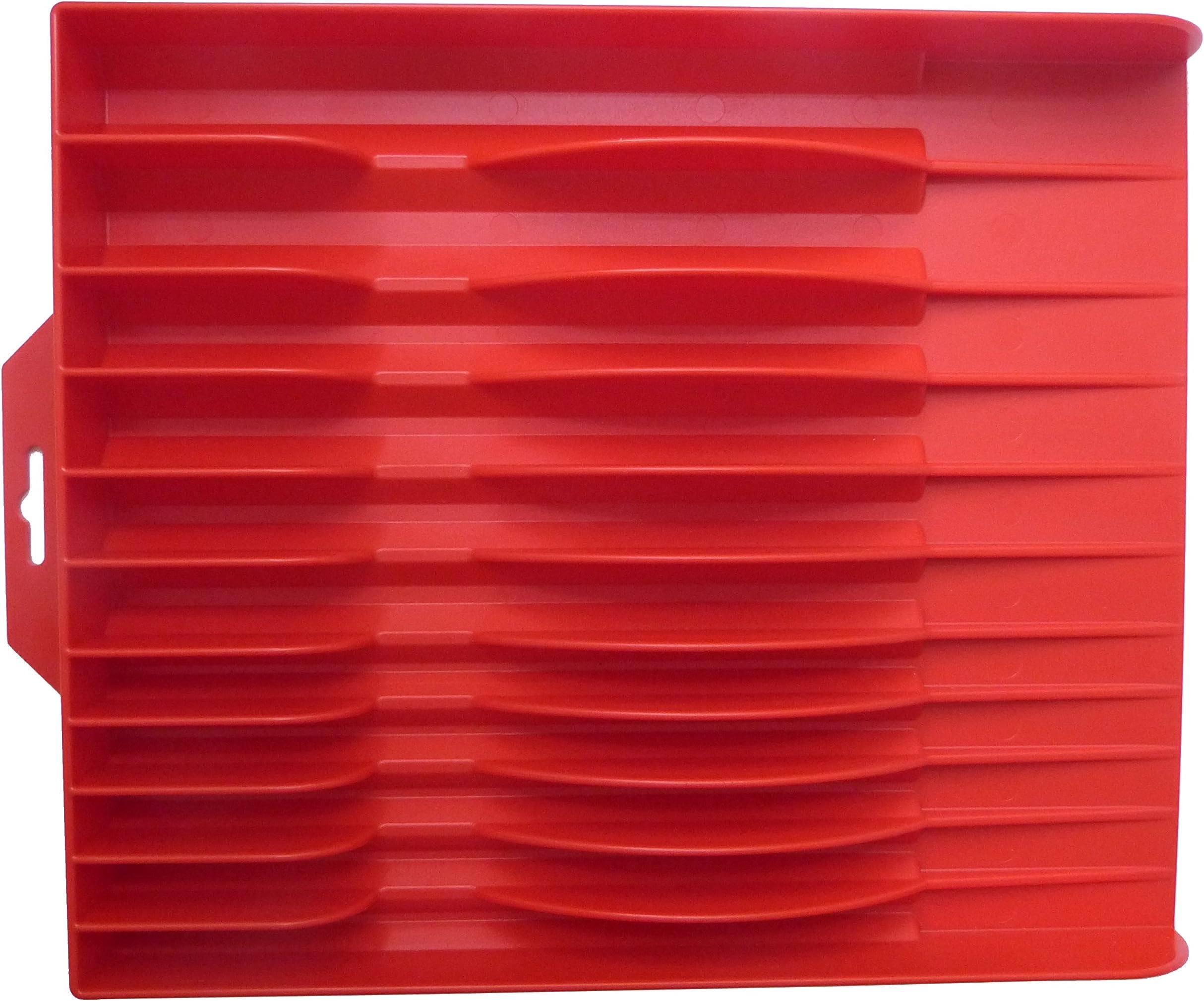 PLIERS ORGANIZER (RED) | Space Saving 11-Tool Tray for Tool Box Drawer | Working End of Tools Protected | Holds Tools of Any Length | Made in USA