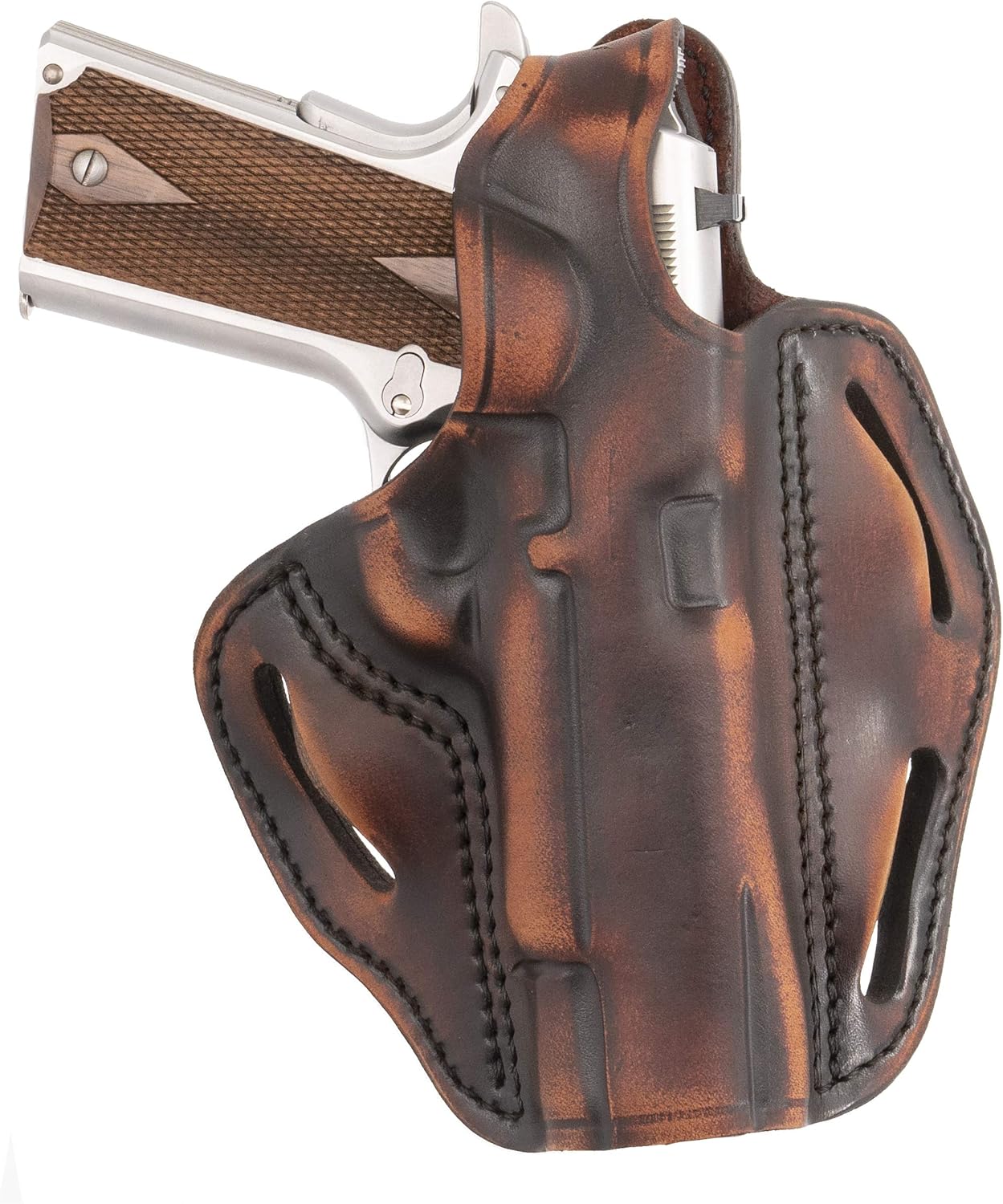 1791 Gunleather 1911 Holster - Thumb Break Leather Holster for Belts - OWB Cocked and Locked Carry - Right Hand - Fit 4" and 5" Barrels
