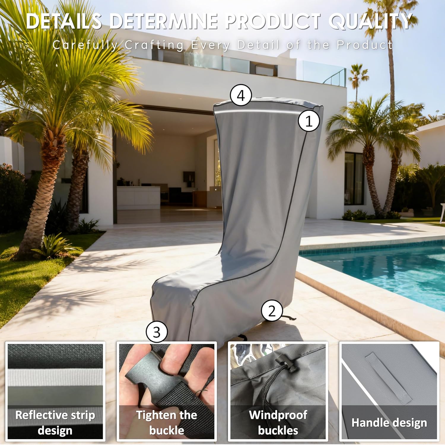 Electric Scooter Cover, 1680D Heavy Duty Waterproof and Dustproof Oxford Cloth, UV Resistant & Anti-Scratch, Includes Storage Pouch, A Better Fitting Electric Scooter Cover (Gray, 54x8x52 inch) - Image 5