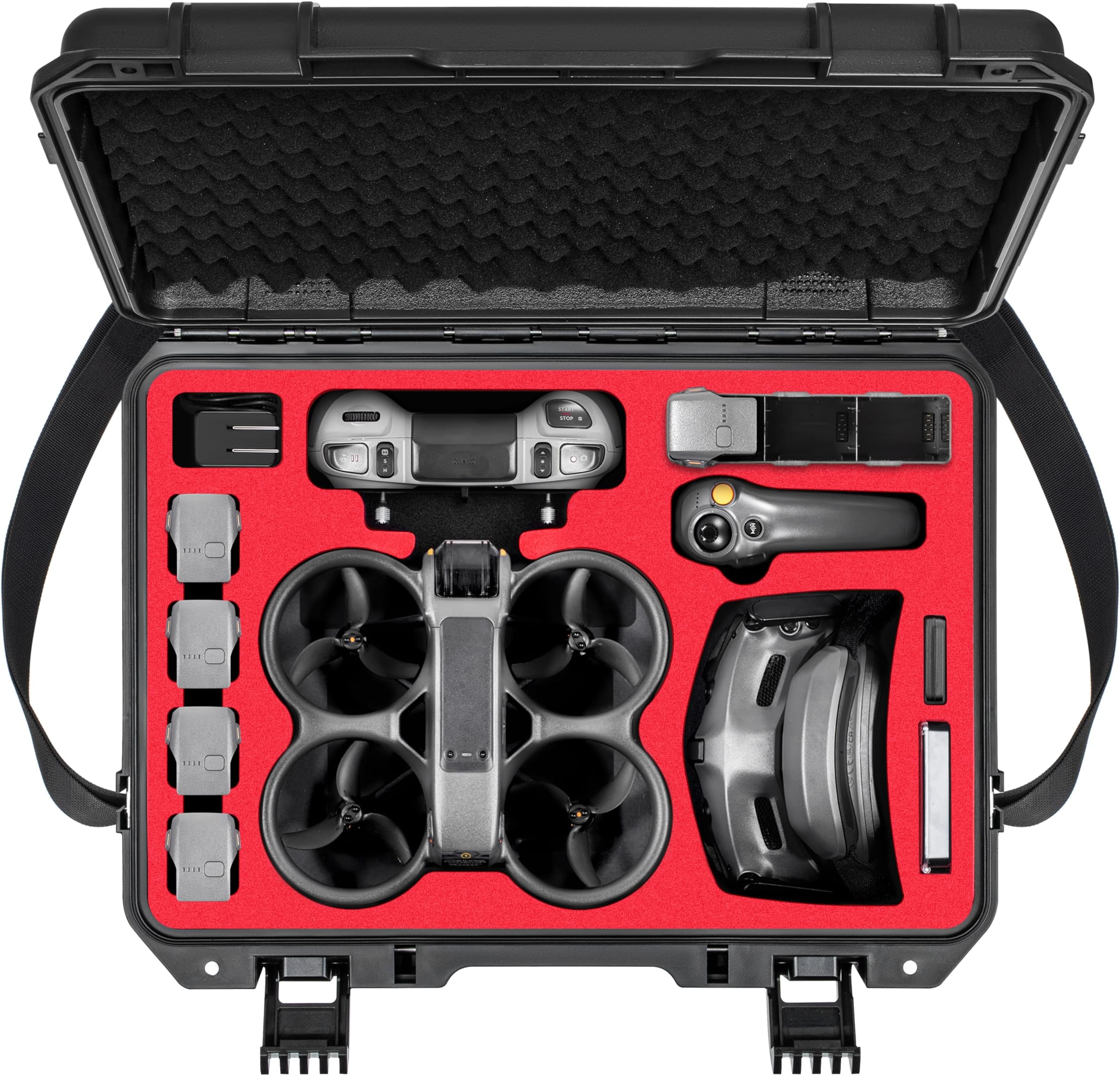 Avata 2 Case,Waterproof Carrying Hard Case for DJI Avata 2 Fly More Combo with DJI Goggles 3/RC Motion 3/FPV Remote Controller 3,Battery Charging Hub,FPV Drone Accessories