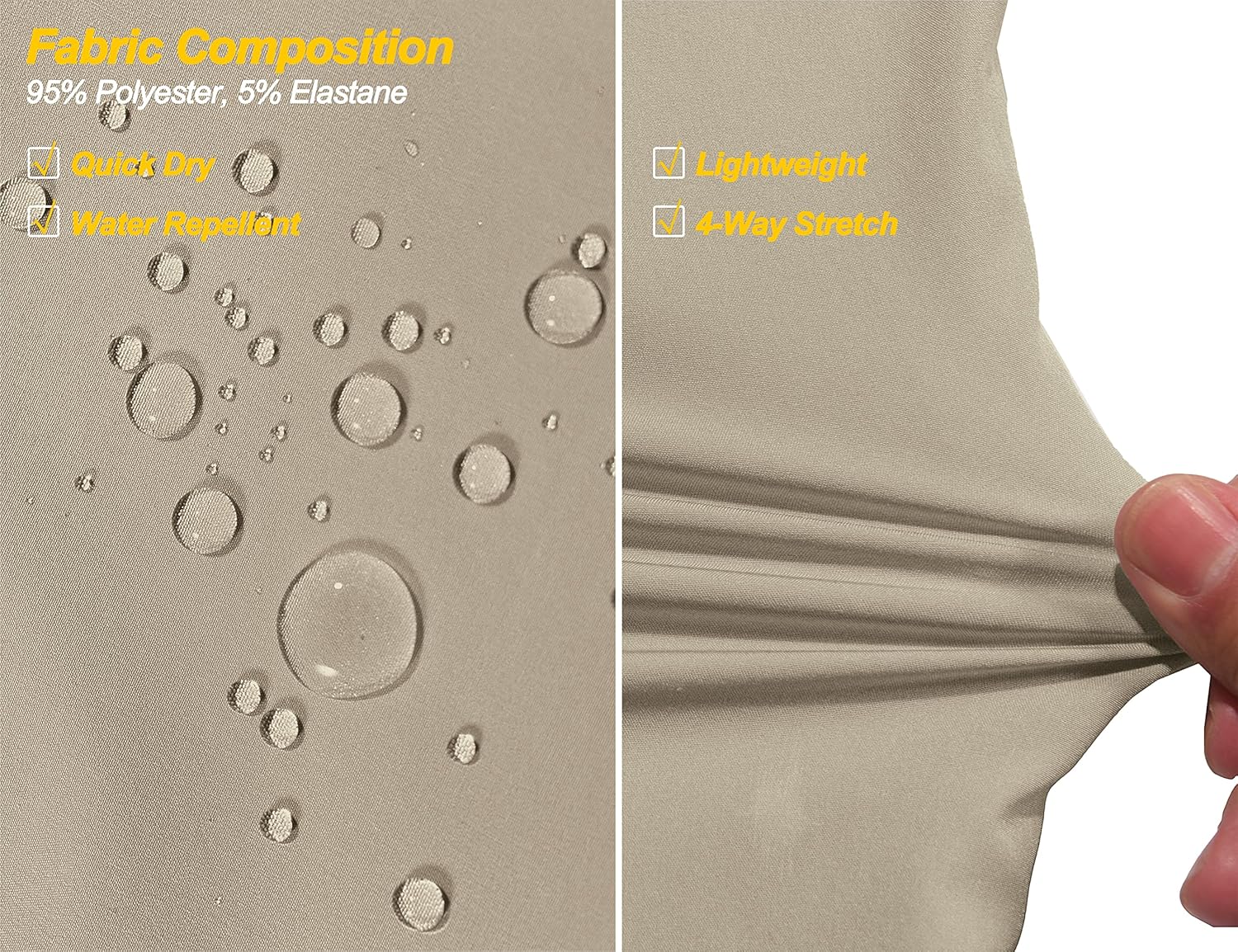 Little Donkey Andy Women's Lightweight Quick Dry Cargo Hiking Pants UPF 50+ Stretch Travel Casual Trousers - Image 5