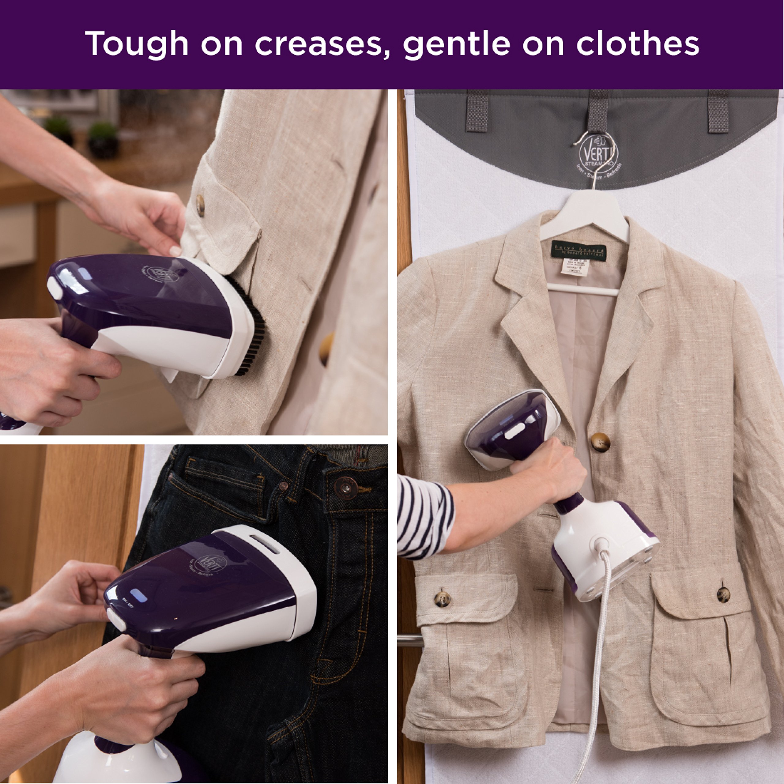 Verti Steam Pro by Drew&Cole with Press Pad 3 in 1 Vertical Garment