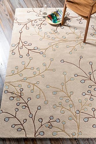 Miniatura 7 de MarkDay - Alfombras redondas Hanna de 10 pies alfombra de área tradicional de mantequilla color amarillo  marrón  naranja para sala de estar