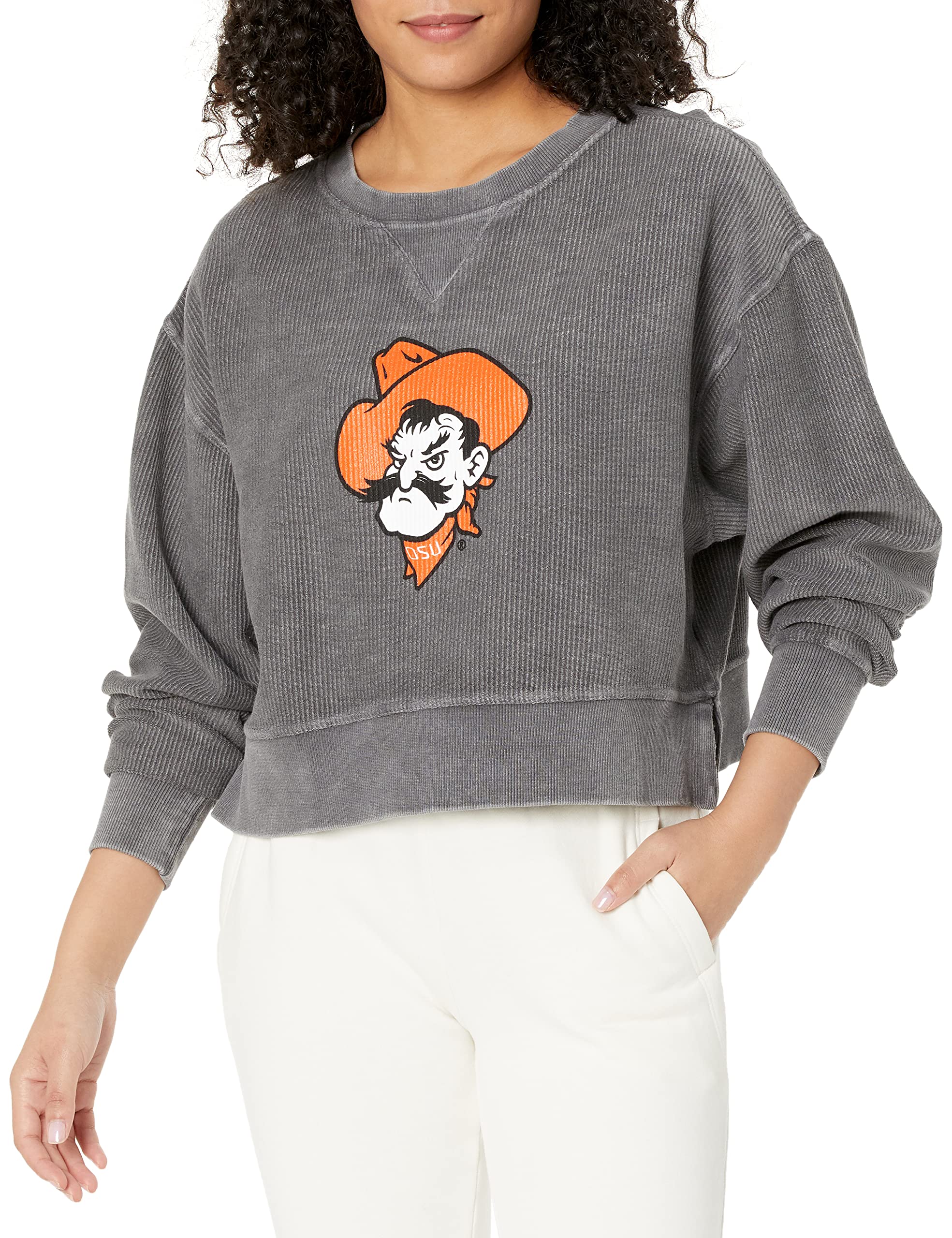 chicka-d NCAA womens Corded Boxy Pullover