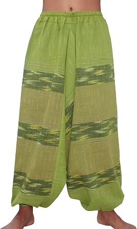RaanPahMuang Mao Baggy Thai Harem Pants in Thick Chomtong Textured Cotton