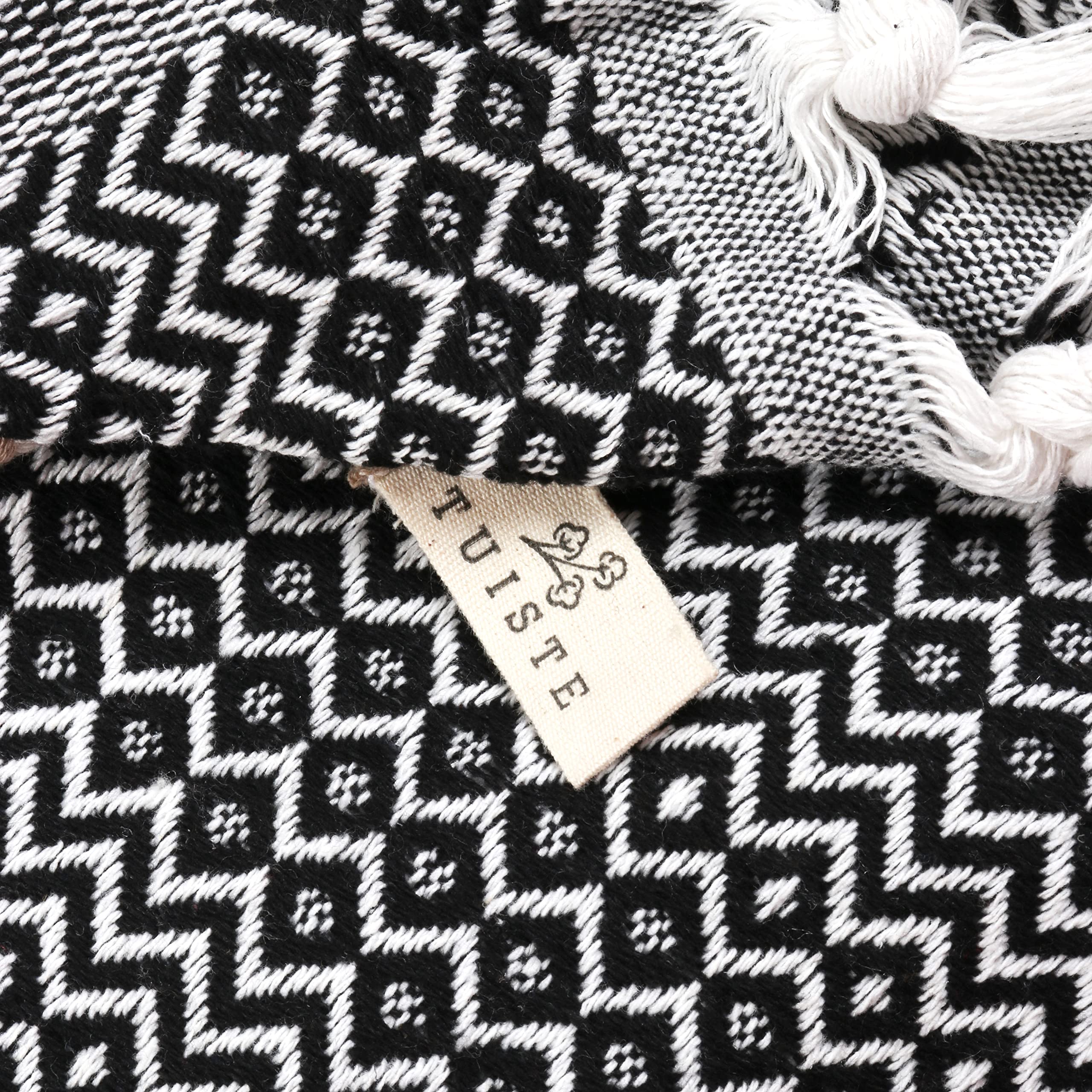Tuiste Black Cotton Bedspread for Spring Summer, Autumn and Winter, Multi-Purpose Sofa Cover, Lightweight Pique Blanket - Image 3