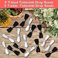 Vista 5 de Riakrum Mantel de mesa con correa para mantel, cuerda elástica para sujetar el mantel para mesas al aire libre, mesas de cocina, picnic, camping