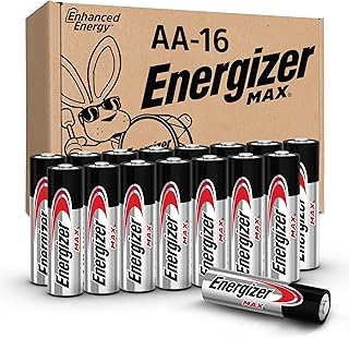 Energizer MAX AA Batteries (16 Pack), Double A Alkaline Batteries
