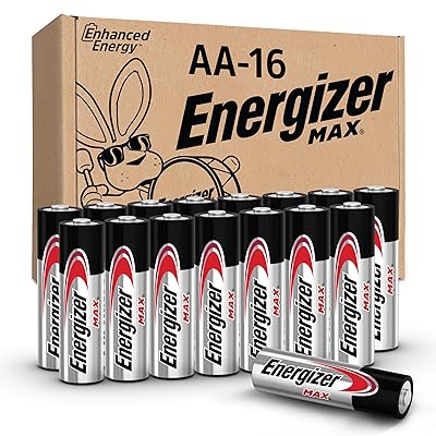 Energizer MAX AA Batteries (16 Pack), Double A Alkaline Batteries