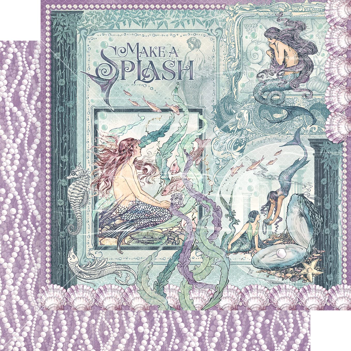 おすそ分けファイル♡ Graphic45・MAKE A SPLASH♡ A5 Amazon | Graphic 45 Make a Splash - マーメイドテーマ 12x12