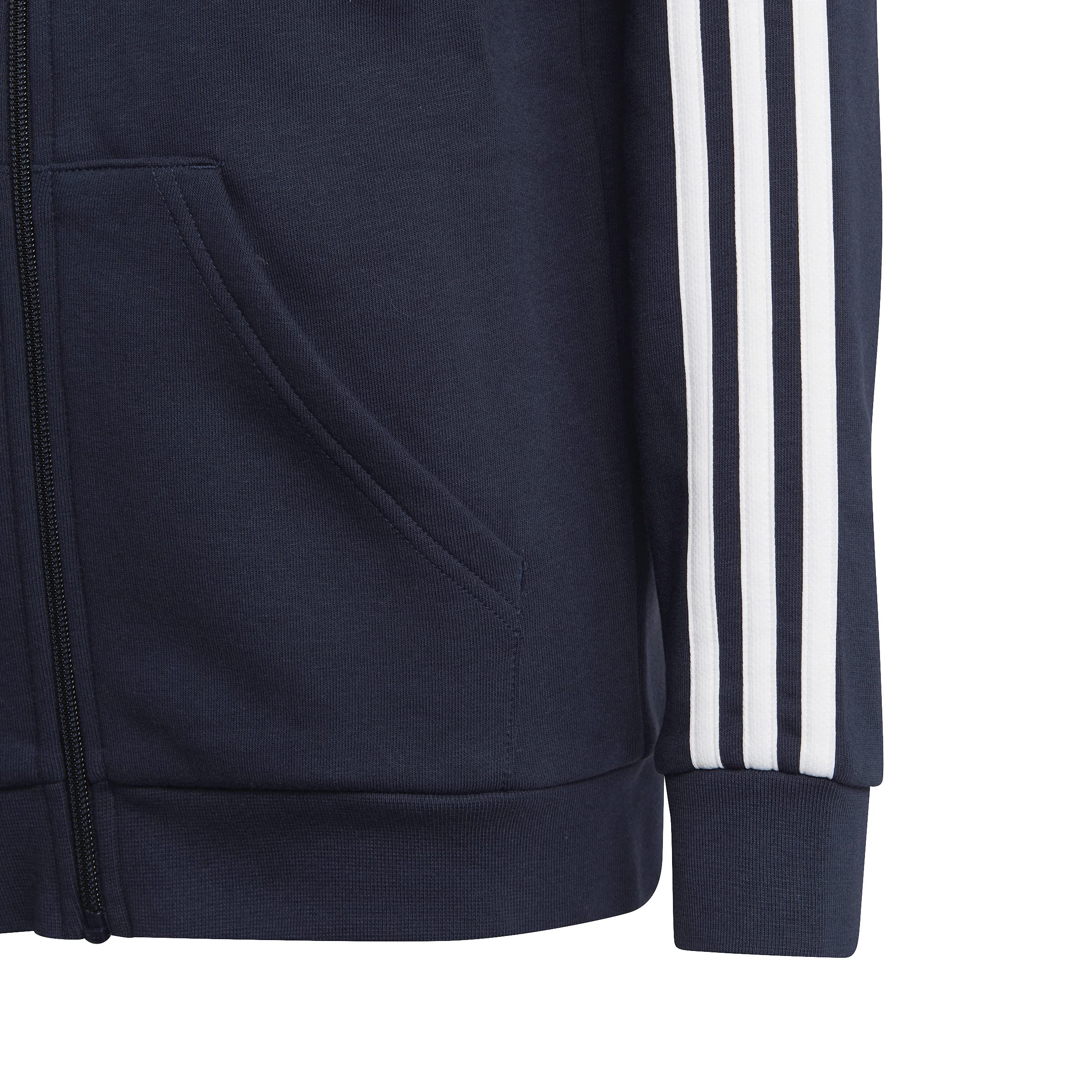 Adidas Unisex Kinder Essentials 3-Stripes Fleece Full-Zip Hoodie Sweatshirt