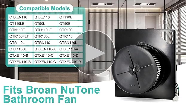 Hipoilk S97018218 Bathroom Fan Motor Assembly for Broan