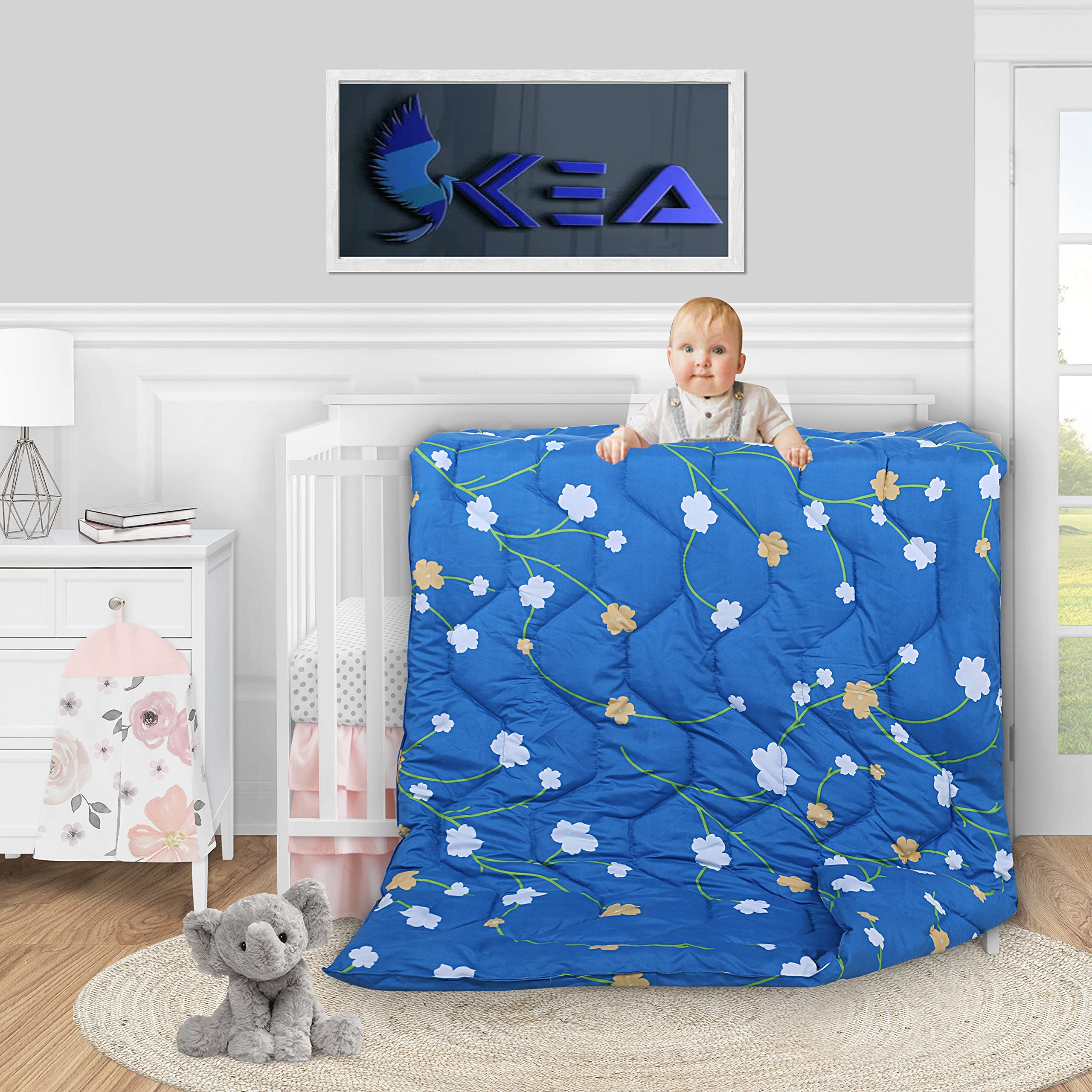 KEA Microfiber All Weather Printed Baby Comforter, 250 GSM |Size - 45X59 Inch| Kids Comforter-image-47