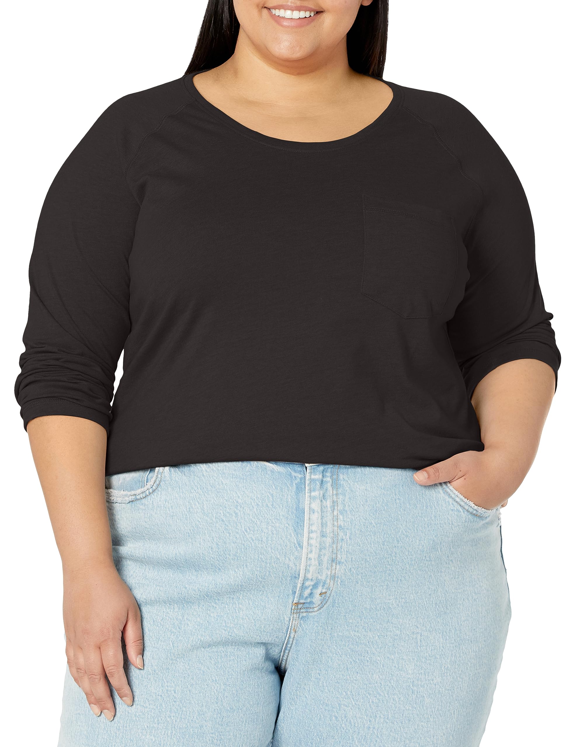 Dickies Women's Black Protect Temp Iq Cooling Ls Pocket T-Shirt, S