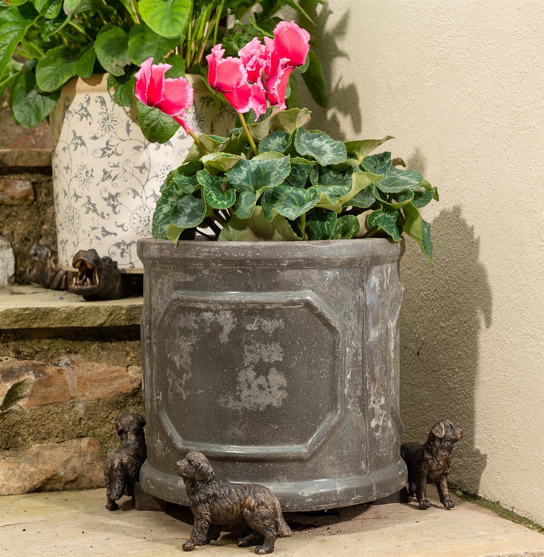 Potty Feet Bernese Mountain Dog Themed Plant Pot Feet - Bronze Color - Set of 3