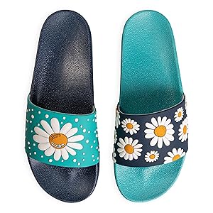 Dedoles Ciabatte Donna Uomo & Bambini Sandali per Spiaggia e Piscina con tanti Design Patatine Fiori Volpe Lama Nuvole Ketchup Regalo, Color: Fior di margherita, 39 EU