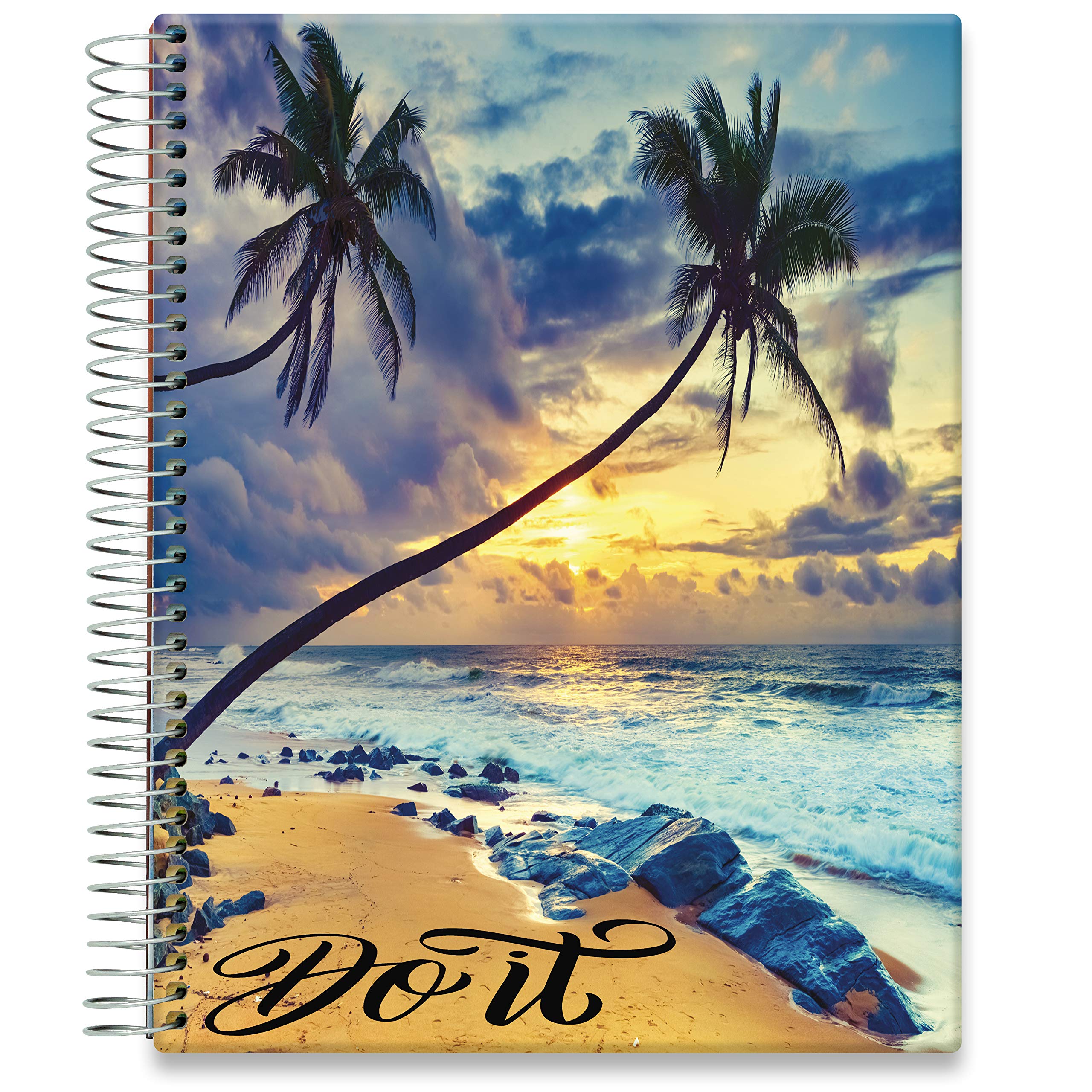 Tools4Wisdom Planner 2021-2022 Calendar - October 2021 to December 2022 Planner - Full Color Daily Planner w/ Weekly and Monthly Planner Spreads - 8.5x11 Hardcover - O15S - Do It Sunset