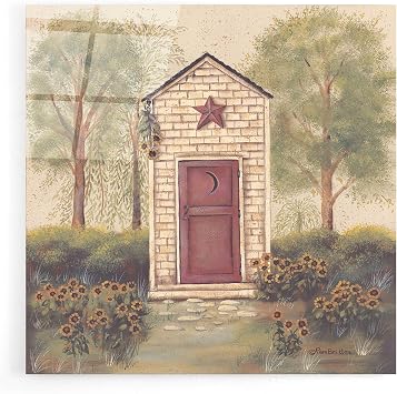 Epic Art Folk Art Outhouse III by Pam Britton, Acrylic Glass Wall Art, 12"x12"
