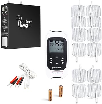 TensCare Perfect EMS Dual Channel TENS and EMS + 12 Replacement Pads (Eligible for VAT relief in the UK)