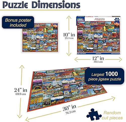 Miniatura 2 de White Mountain Rompecabezas de los mejores lugares de Estados Unidos - Rompecabezas de 1000 piezas
