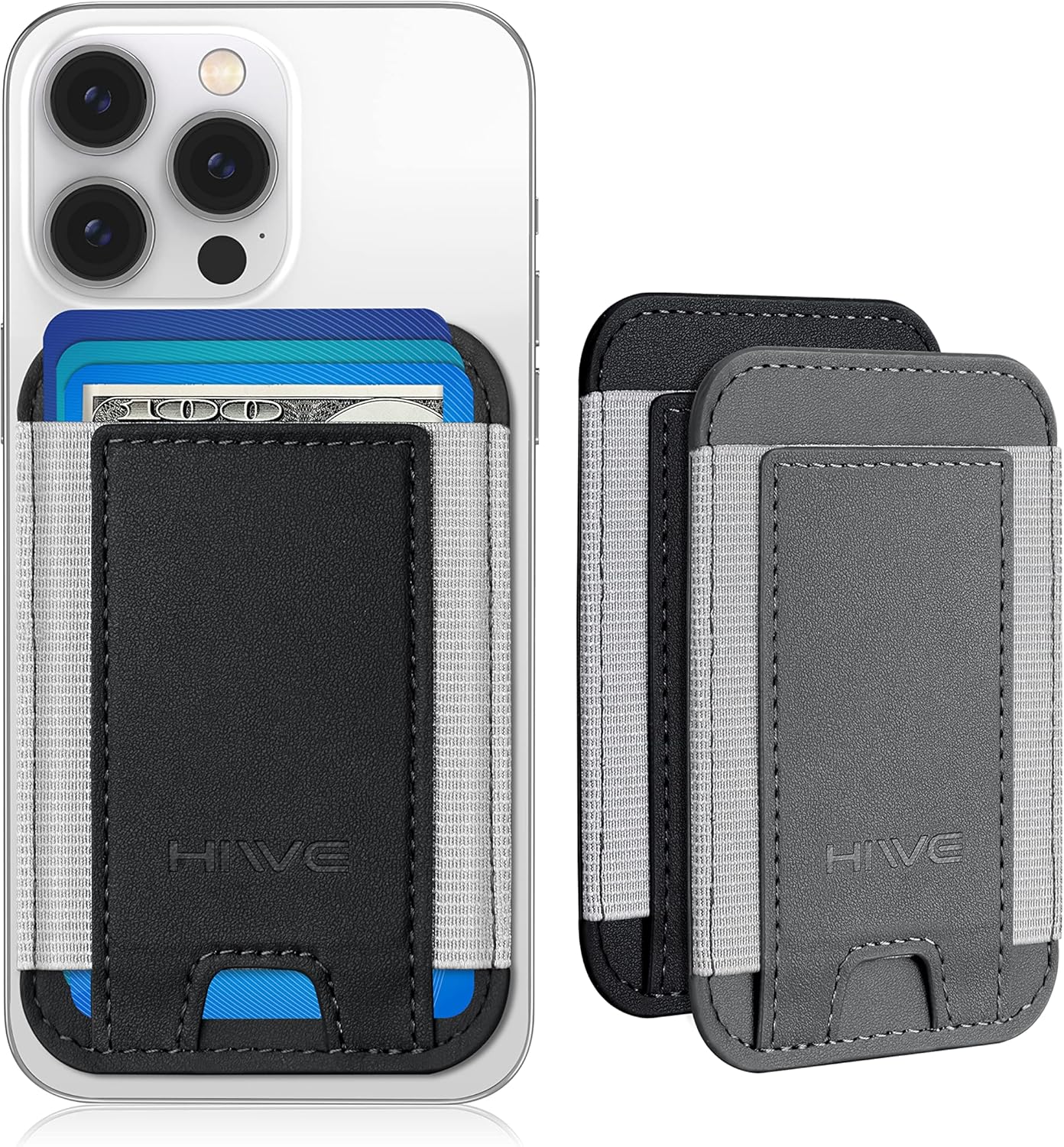 2 Pack Phone Card Holder, Premium Leather Phone Wallet