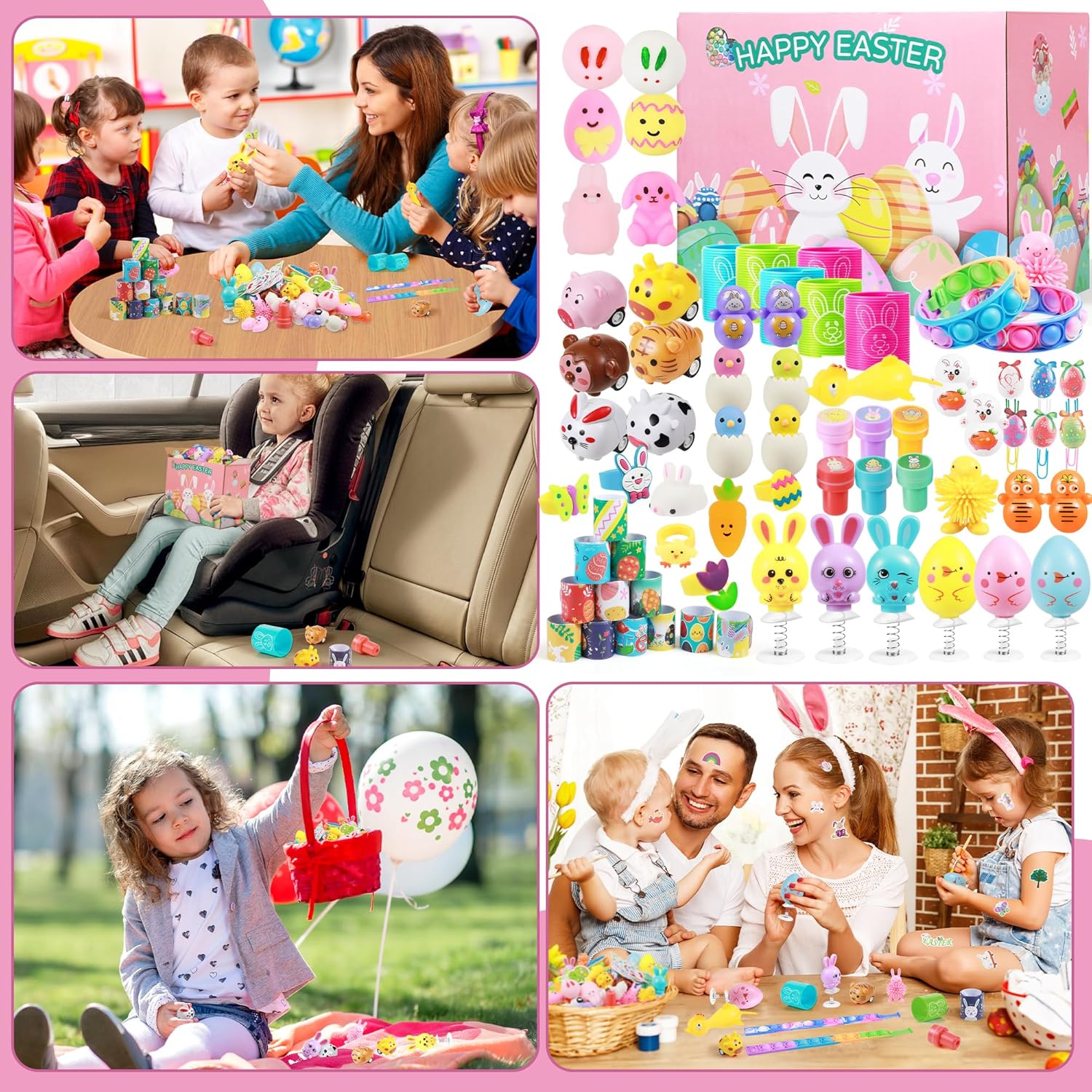 tgosomt 120Pcs Easter Basket Stuffers, Easter Egg Fillers,Essentials Gifts Ideas for Kids Boys Girls Baby, Easter Egg Stuffers, Funny Party Favors Goodie Bag Toys for 4 5 6 7 8 9 10