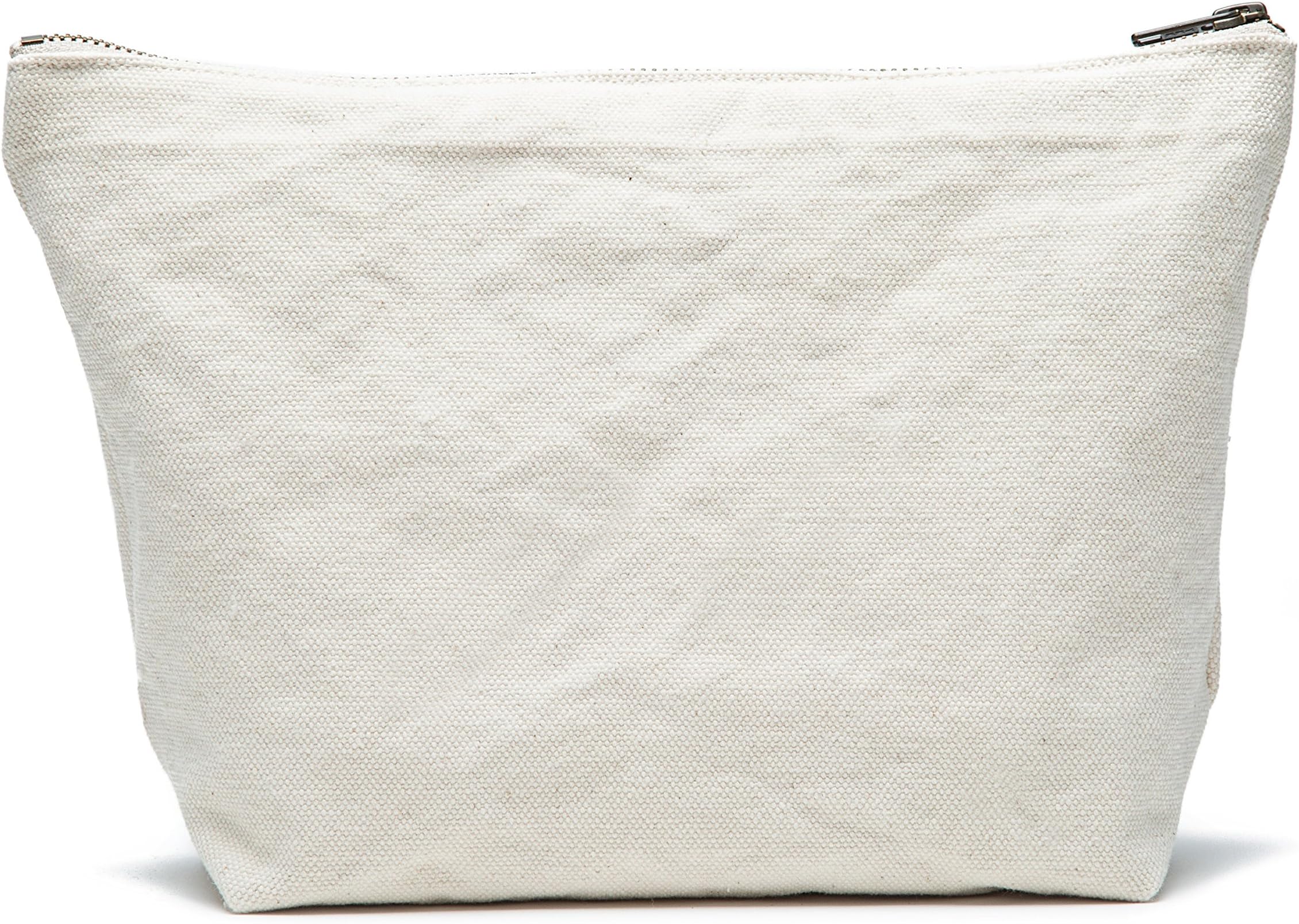 Canvas Multi-founction Organizer Case Bag Zipper Closure (Beige)