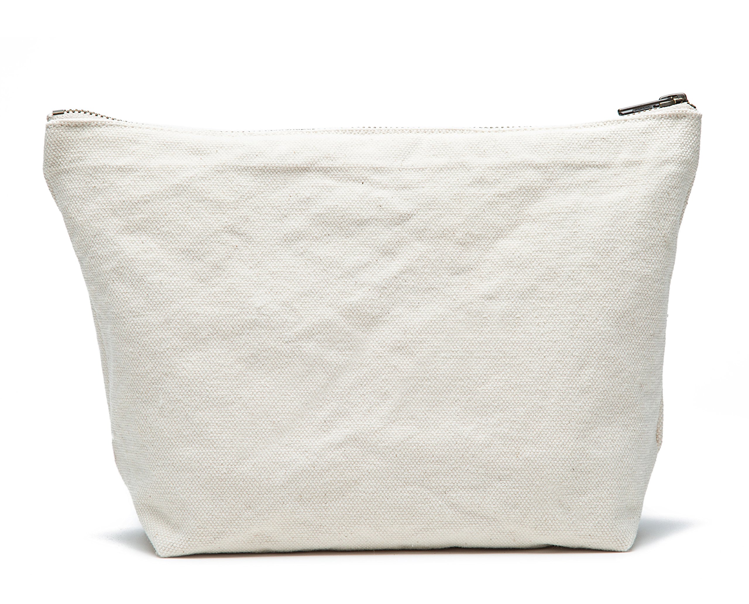 Canvas Multi-founction Organizer Case Bag Zipper Closure (Beige)