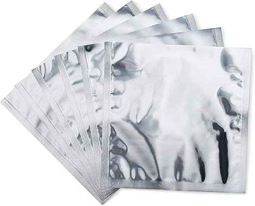 Bolsas de almacenamiento de alimentos Mylar (20 x 30, 5 galones) de 4.5 mil de grosor para almacenamiento de alimentos secos (paquete de 50)