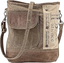 Upcycled Canvas Shoulder Bag, Earth Friendly Tote, Inspirational Words, ...