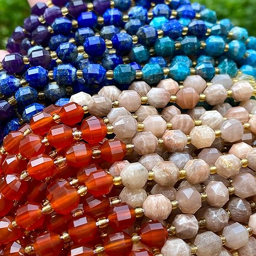 Miniatura 5 de ABCGEMS - Cuentas de obsidiana negra mexicana, también conocido como vidrio volcánico formado a partir de lava enfriada rápidamente (forma de prisma