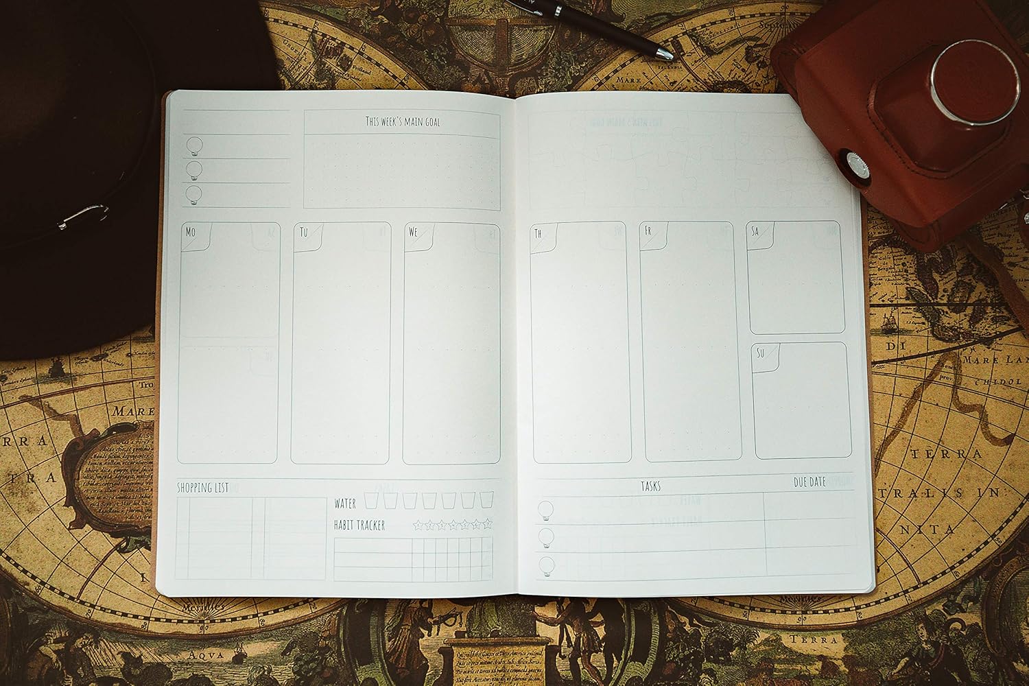 Lumos 2-in-1 Vintage Planner and Notebook (8" x 11.5")