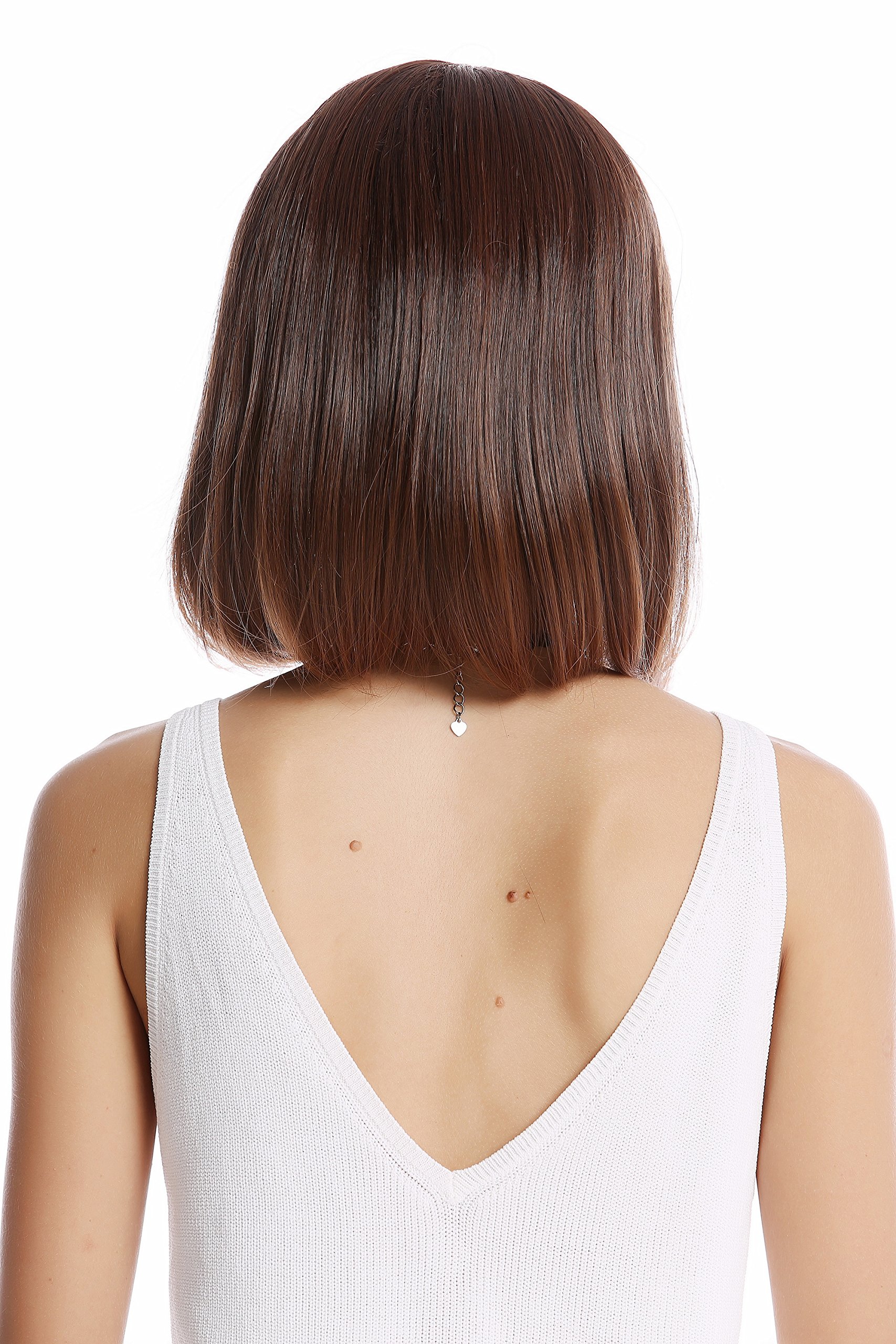 WIG ME UP - YZF-4375-4/30 Lady Quality Wig short shoulder length Bob Longbob straight bangs chestnut brown mix - Image 4