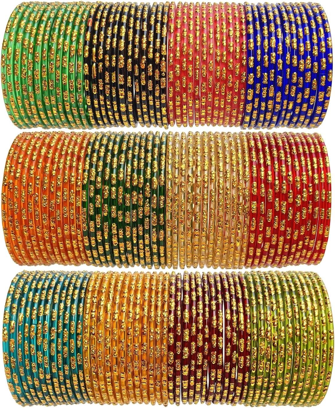 Multicolor traditional Glass bangles chudi set of 144 for womens and girls
