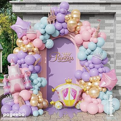 Kit de Arco de Globos Princesa para Cumpleaños