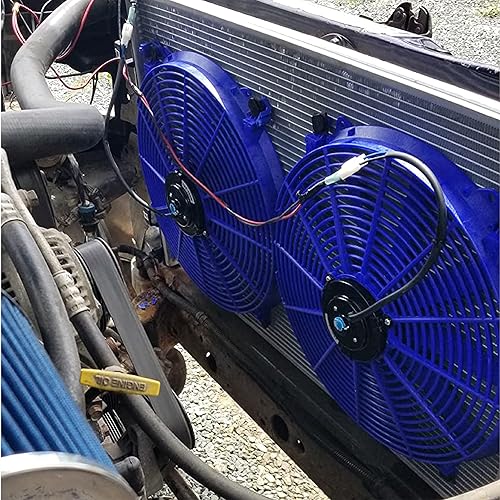 Vista 64 de Kit de montaje de ventilador de refrigeración de radiador eléctrico de 12 pulgadas, ventilador de radiador de alto rendimiento con kit de montaje