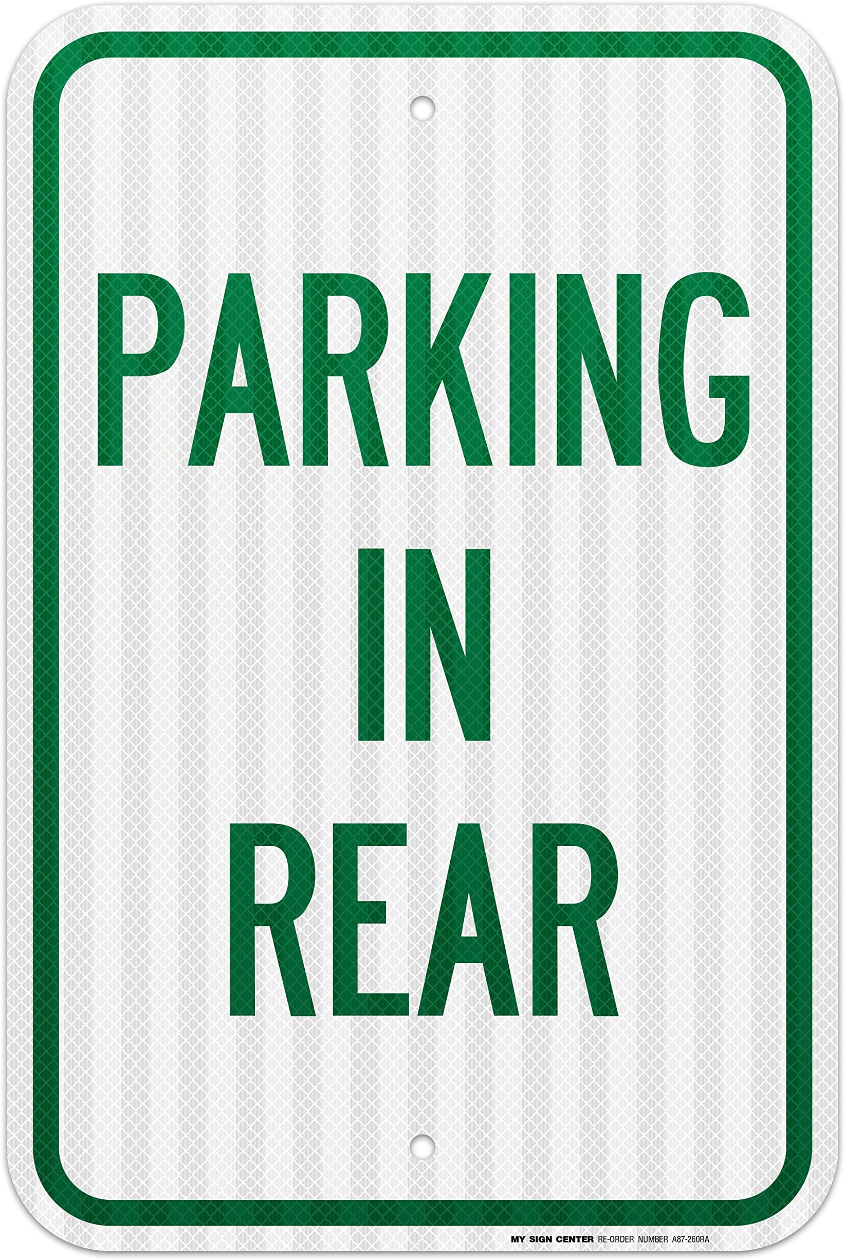 Amazon.com: Parking in Rear Sign, 12